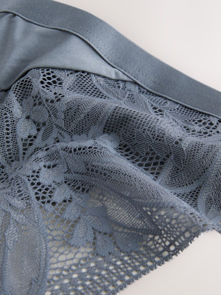 Green/Blue - Microfibre & Lace Knickers 2 Pack - Image 11 of 11 Green/Blue - Microfibre & Lace Knickers 2 Pack - Image 11 of 11