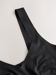 self. Black V-Neckline Smoothing Crop Bra - Image 7 of 7