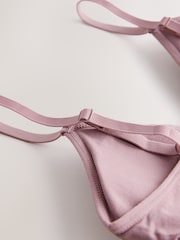 self. Mauve Pink Strappy Seamfree Logo Bralette - Image 8 of 8