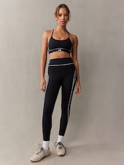 self. Black Strappy Non Wire Sports Bra - Image 1 of 8