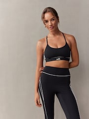 self. Black Strappy Non Wire Sports Bra - Image 2 of 8