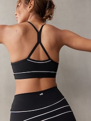 self. Black Strappy Non Wire Sports Bra - Image 3 of 8
