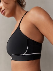 self. Black Strappy Non Wire Sports Bra - Image 5 of 8