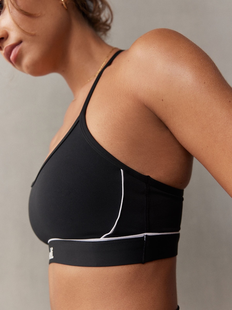 self. Black Strappy Non Wire Sports Bra - Image 5 of 8