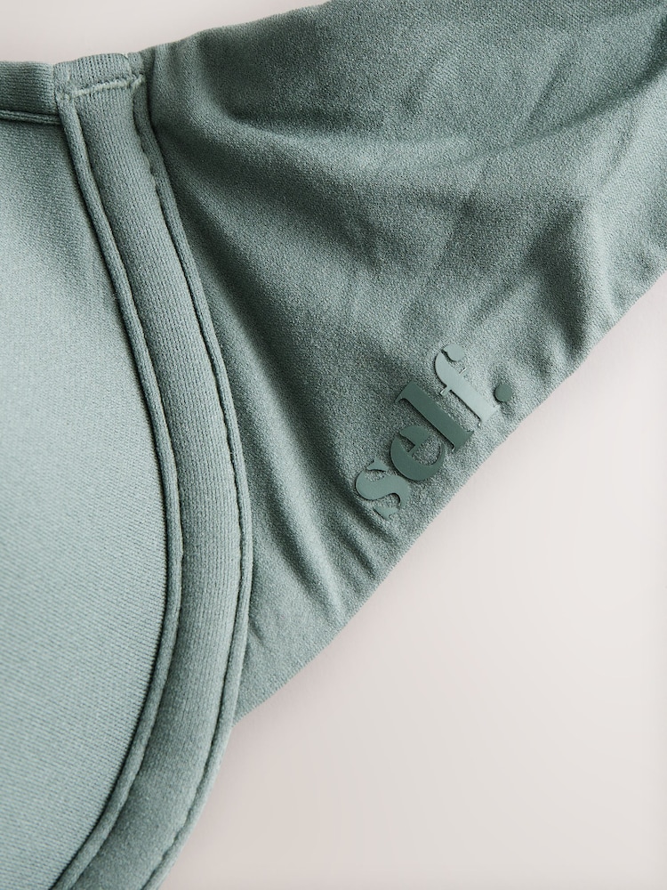 self. Khaki Pad Plunge Smoothing Scoop Bra - Image 10 of 11