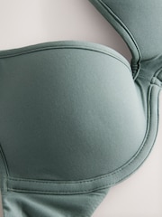 self. Khaki Pad Plunge Smoothing Scoop Bra - Image 9 of 11