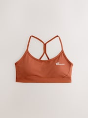 self. Rust Strappy Non Wire Sports Bra - Image 7 of 9