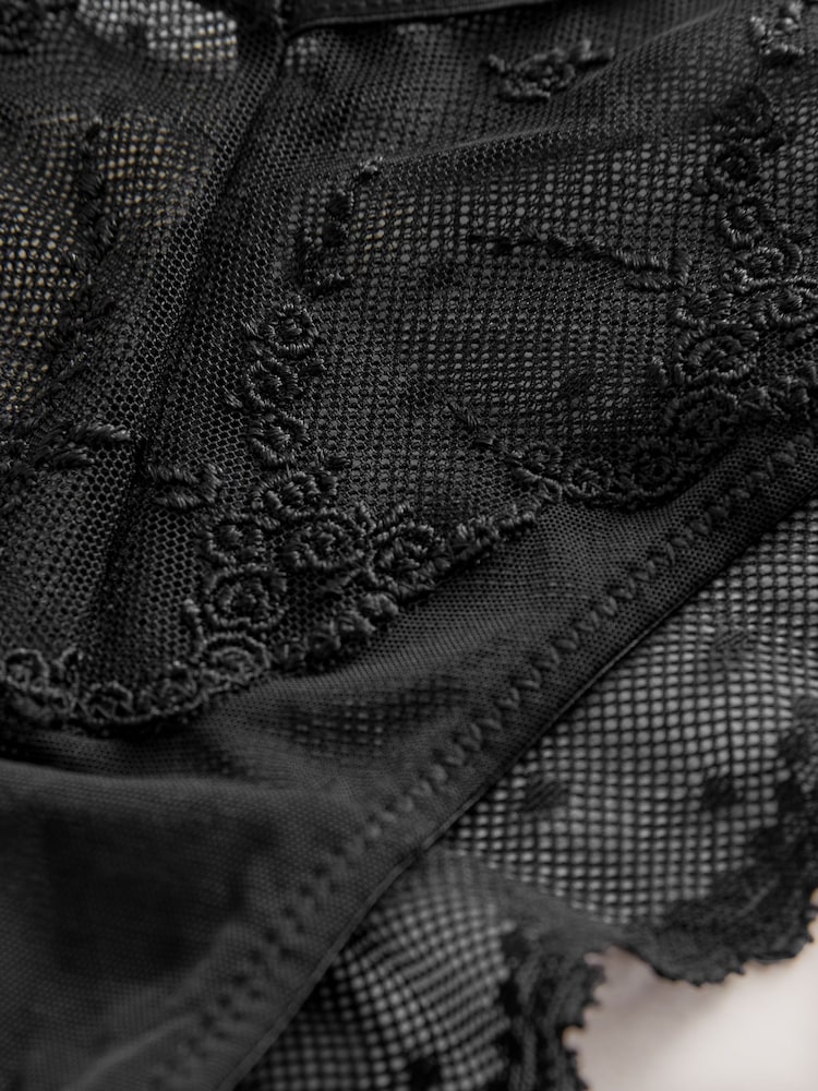 Noir - Culotte brésilienne Cœur brodée - Image 10 of 10