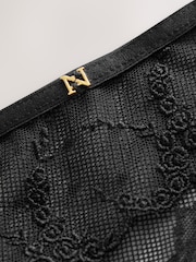 Noir - Culotte brésilienne Cœur brodée - Image 9 of 10