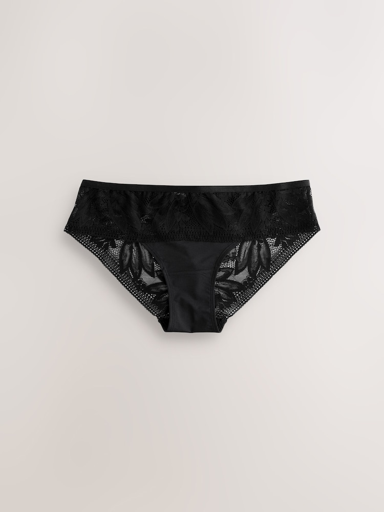 Noir - Culotte Dentelle Et Microfibre - Image 4 of 6
