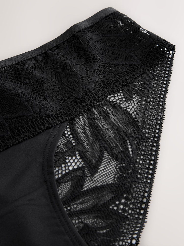 Noir - Culotte Dentelle Et Microfibre - Image 5 of 6