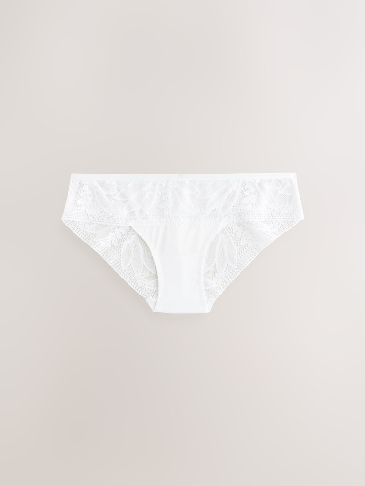 Blanc - Culotte Dentelle Et Microfibre - Image 7 of 9