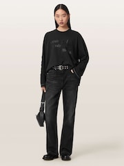 AllSaints Black Fable Bootcut Jeans - Image 5 of 7