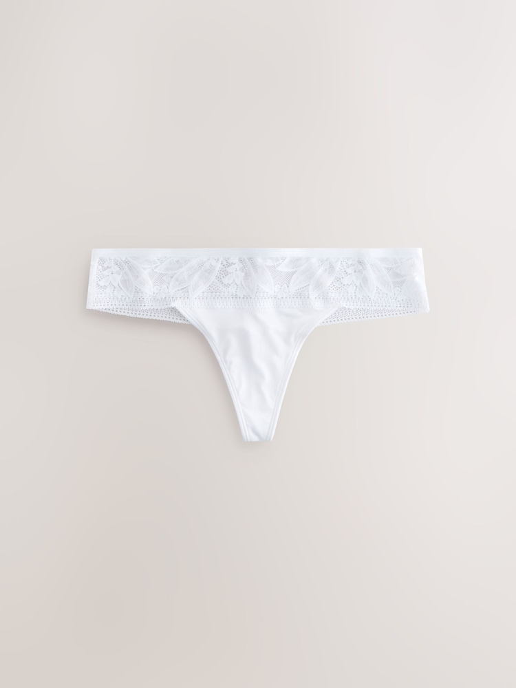 Blanc - Culotte Dentelle Et Microfibre - Image 4 of 6