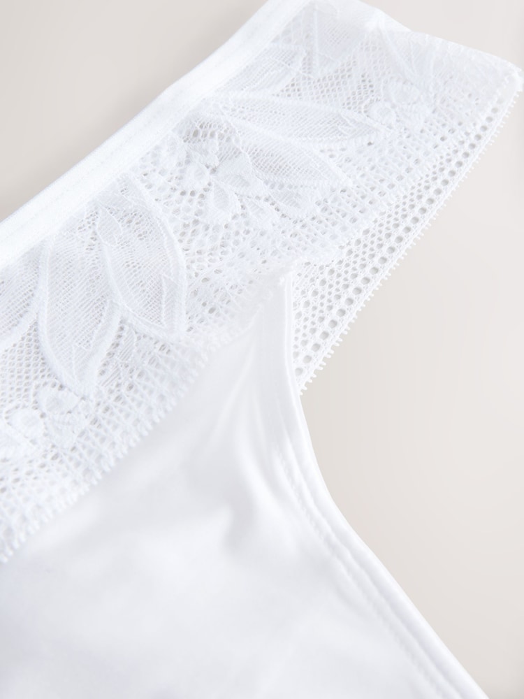 Blanc - Culotte Dentelle Et Microfibre - Image 5 of 6