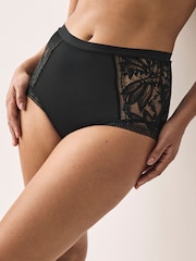 Noir - Culotte Dentelle Et Microfibre - Image 1 of 5