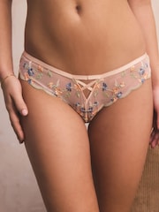 Nude - Premium Floral Print Embroidery Knickers - Image 1 of 5