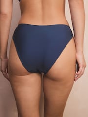 Navy Embroidered Brazilian Knickers - Image 4 of 5