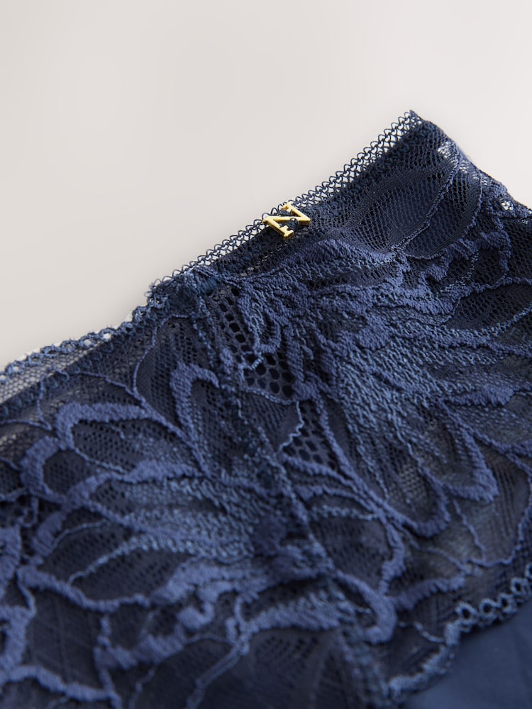 marine - Culotte Dentelle Et Microfibre - Image 6 of 7