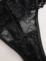 Black Thong Lace Thong - Image 7 of 8