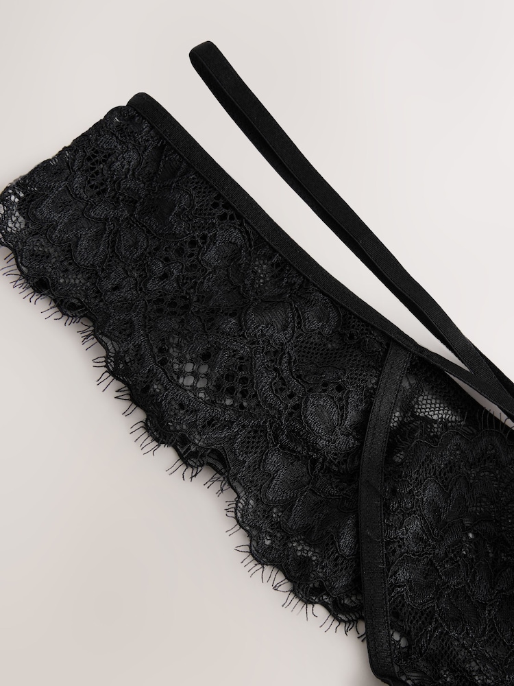 Black Thong Lace Thong - Image 8 of 8