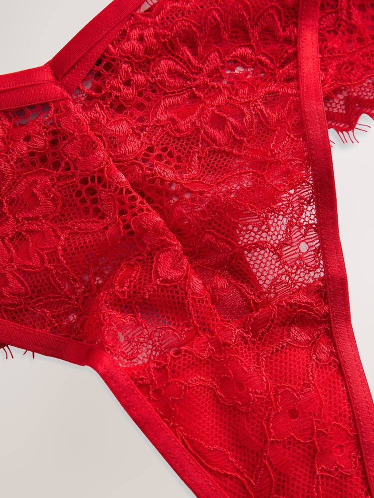 Rot - Spitzen-Tanga - Bild 6 von 6