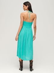 Superdry Green Cut Out Midi Dress - Image 2 of 3