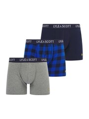 Lyle & Scott Blue Apollo Underwear Trunks 3 Pack - Image 1 of 4