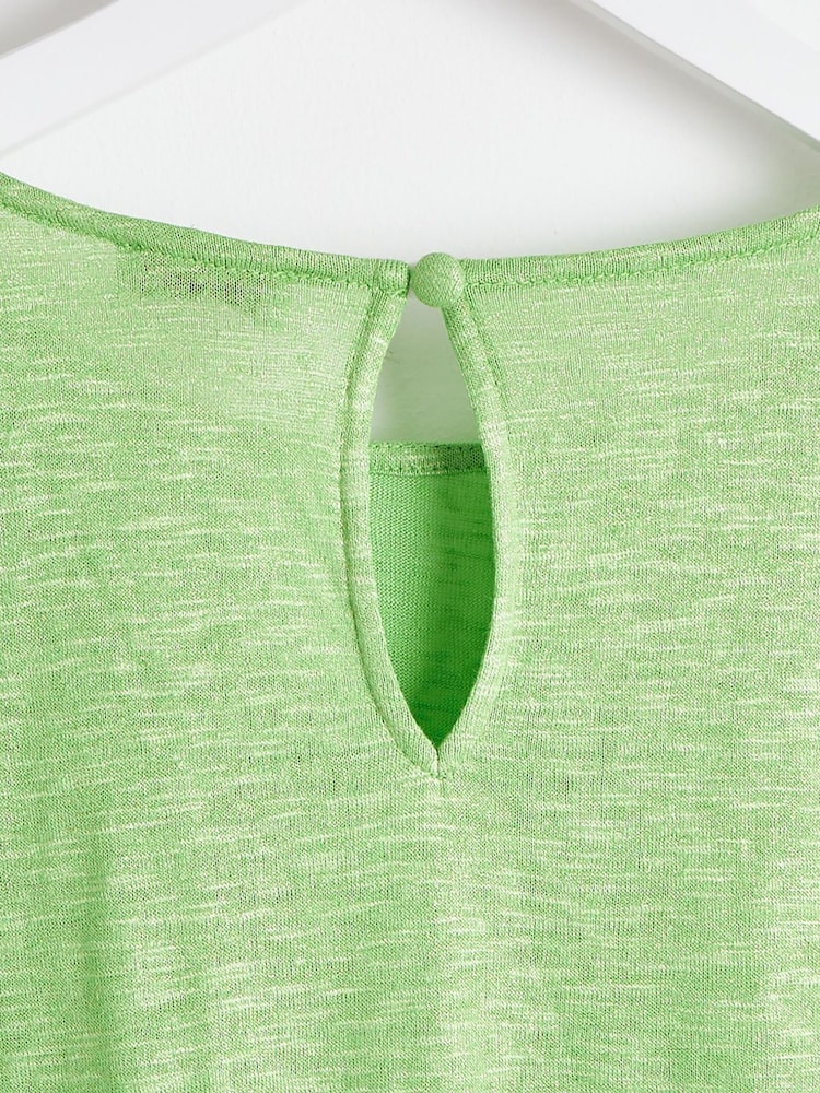 Oliver Bonas Metallic-T-Shirt mit Trompetenärmeln und Leinen - Bild 6 von 6