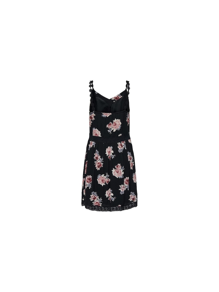 ONLY ONLY Blue Crochet Trim Floral Print Cami Mini Dress - Image 6 of 6