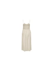 ONLY Cream Linen Blend Cami Button Front Midi Dress - Image 6 of 6