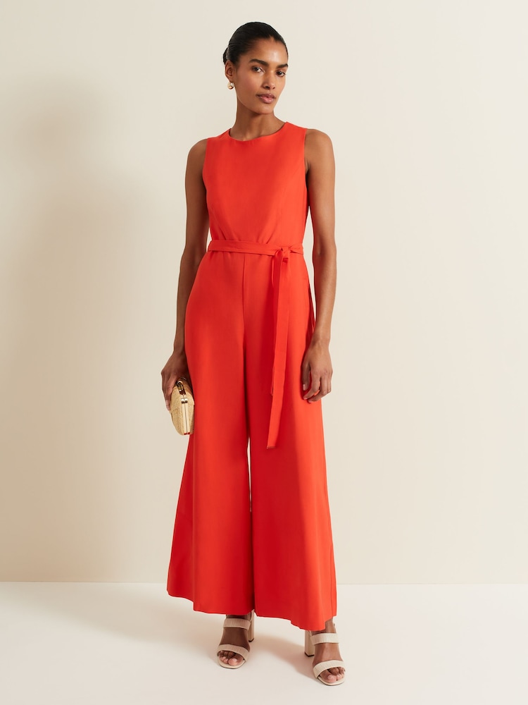 Phase Eight Red Petite Marta Jumpsuit - Image 1 of 7