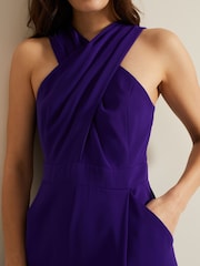 Phase Eight Purple Giorgia Cross Neck Jumpsuit - Image 5 of 6