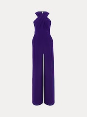 Phase Eight Purple Giorgia Cross Neck Jumpsuit - Image 6 of 6