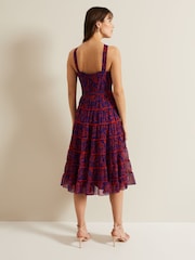Phase Eight Purple Gillian Halterneck Midi Dress - Image 2 of 6