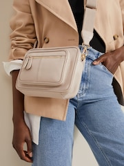 Phase Eight Black Leather Cross-Body Bag - Image 3 of 7