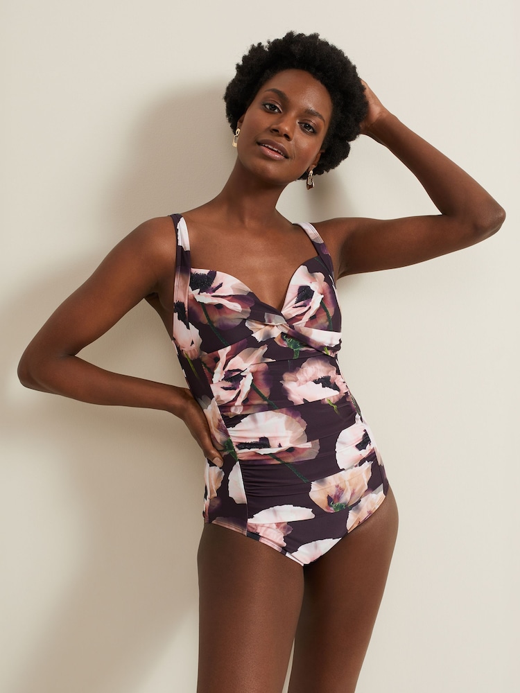 Phase Eight Black Print Poppy Swimsuit - Image 1 of 5