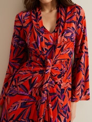 Phase Eight Red Briella Print Jersey Maxi Dress - Image 6 of 8