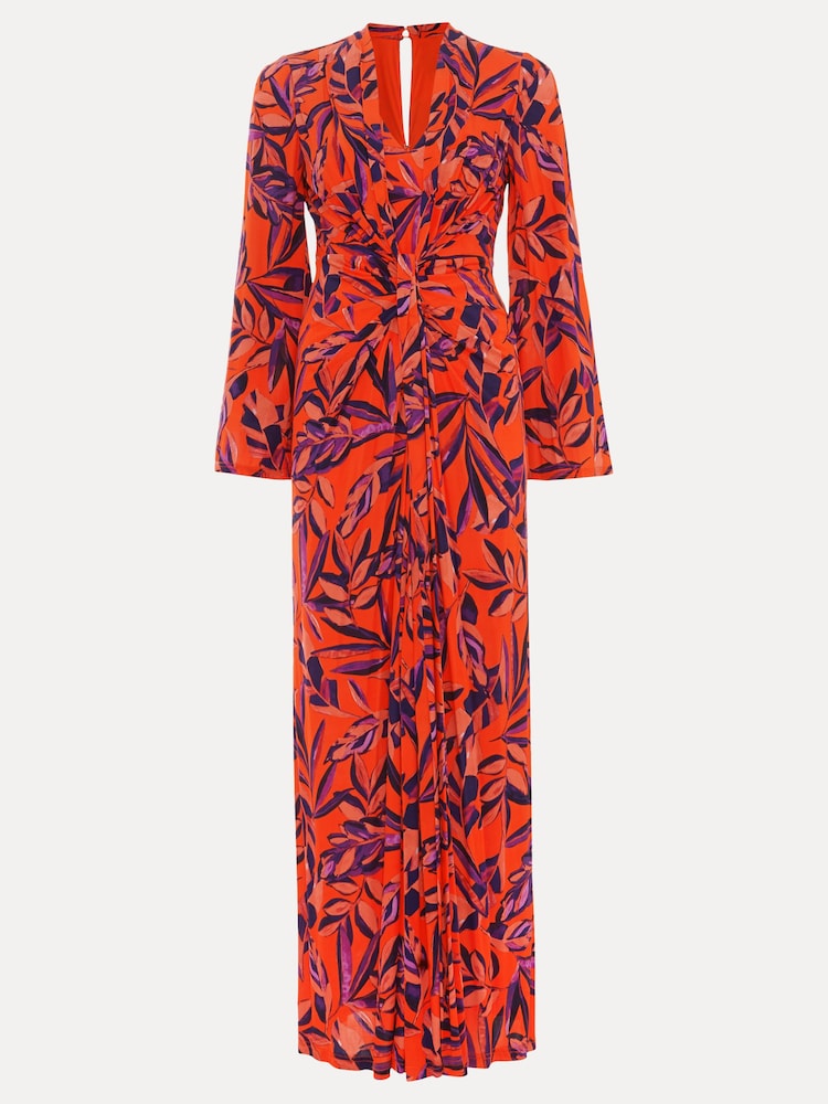Phase Eight Red Briella Print Jersey Maxi Dress - Image 8 of 8