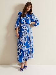 Phase Eight Black Print Coralie Shirt Midaxi Dress - Image 4 of 10