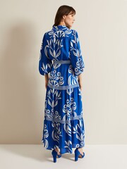 Phase Eight Black Print Coralie Shirt Midaxi Dress - Image 5 of 10