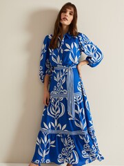 Phase Eight Black Print Coralie Shirt Midaxi Dress - Image 6 of 10