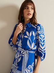 Phase Eight Black Print Coralie Shirt Midaxi Dress - Image 7 of 10