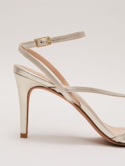 Phase Eight Metallic Leather Barely There Strappy Sandals - Image 3 of 7