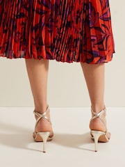 Phase Eight Metallic Leather Barely There Strappy Sandals - Image 7 of 7