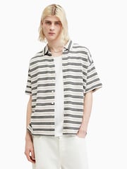 AllSaints White Jackson Shortsleeve Shirt - Image 1 of 7