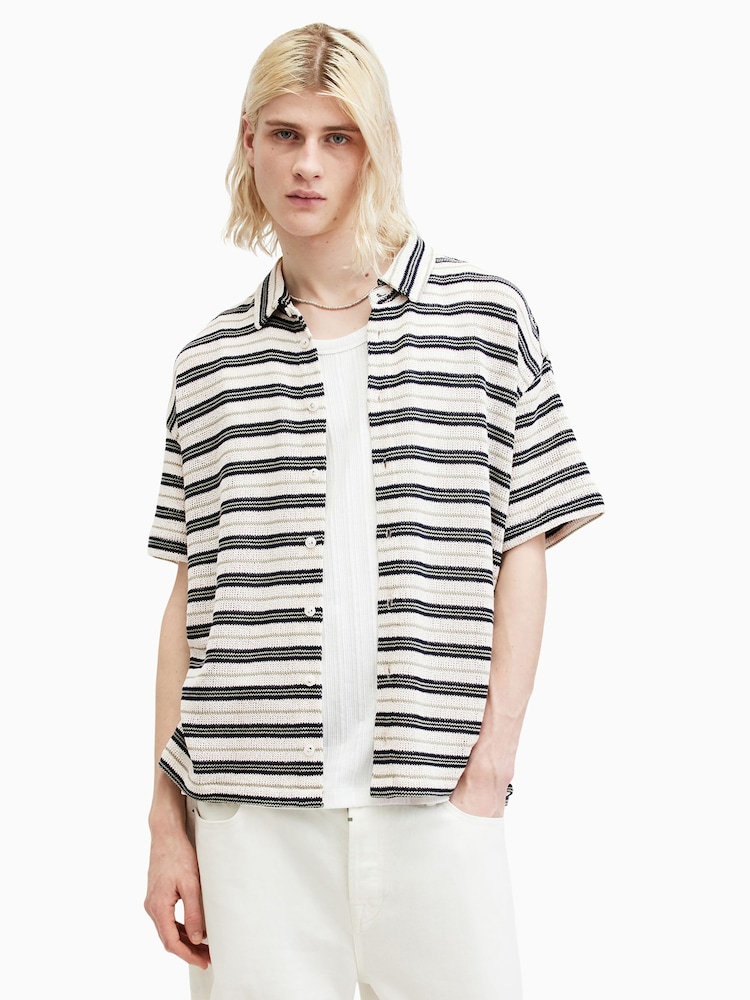 AllSaints White Jackson Shortsleeve Shirt - Image 1 of 7