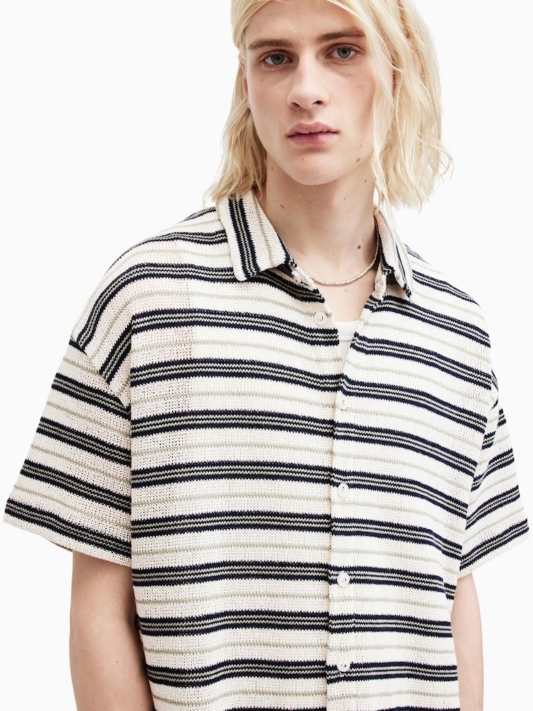 AllSaints White Jackson Shortsleeve Shirt - Image 2 of 7