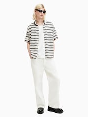 AllSaints White Jackson Shortsleeve Shirt - Image 3 of 7