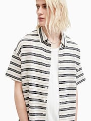 AllSaints White Jackson Shortsleeve Shirt - Image 5 of 7